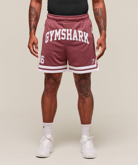 Gymshark Varsity Mesh Shorts Washed Berry Pink